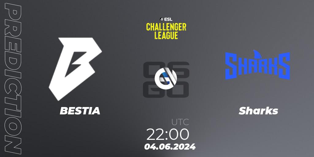 BESTIA vs Sharks: Match Prediction. 04.06.2024 at 22:30, Counter-Strike (CS2), ESL Challenger League Season 47: South America