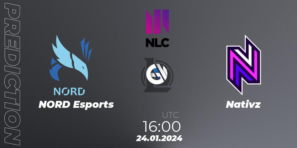 NORD Esports vs Nativz: Match Prediction. 24.01.2024 at 17:00, LoL, NLC 1st Division Spring 2024
