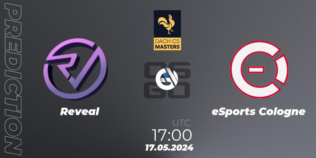 Reveal vs eSports Cologne: Match Prediction. 21.05.2024 at 19:00, Counter-Strike (CS2), DACH CS Masters Season 1: Division 2