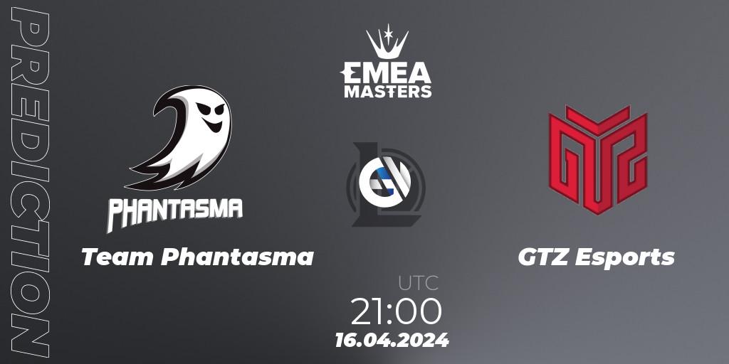 Team Phantasma vs GTZ Esports: Match Prediction. 16.04.2024 at 21:00, LoL, EMEA Masters Spring 2024 - Play-In