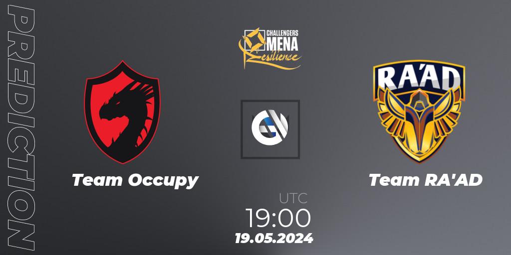 Team Occupy vs Team RA'AD: Match Prediction. 19.05.2024 at 19:00, VALORANT, VALORANT Challengers 2024 MENA: Resilience Split 2 - Levant and North Africa