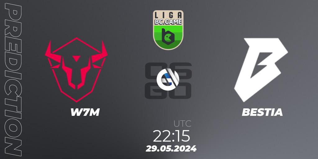 W7M vs BESTIA: Match Prediction. 29.05.2024 at 22:15, Counter-Strike (CS2), Dust2 Brasil Liga Season 3