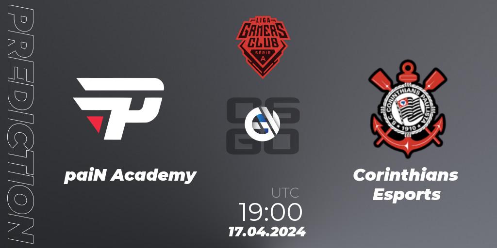paiN Academy vs Corinthians Esports: Match Prediction. 02.05.24, CS2 (CS:GO), Gamers Club Liga Série A: April 2024