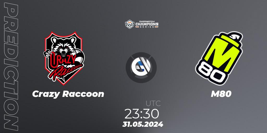 Crazy Raccoon vs M80: Match Prediction. 31.05.2024 at 23:30, Overwatch, Overwatch Champions Series 2024 Major