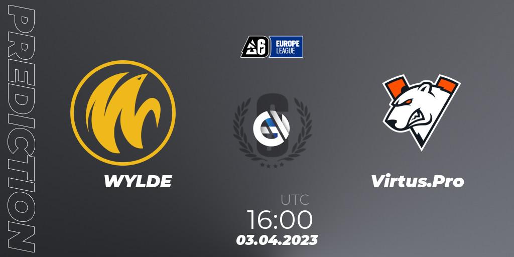 WYLDE vs Virtus.Pro: Match Prediction. 03.04.2023 at 16:00, Rainbow Six, Europe League 2023 - Stage 1