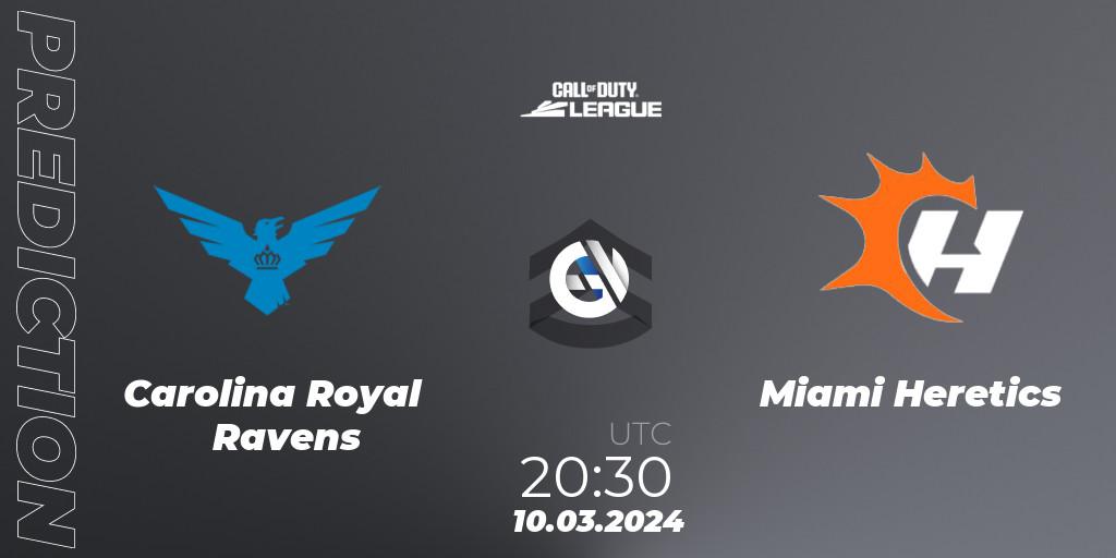 Carolina Royal Ravens vs Miami Heretics: Match Prediction. 10.03.2024 at 20:30, Call of Duty, Call of Duty League 2024: Stage 2 Major Qualifiers