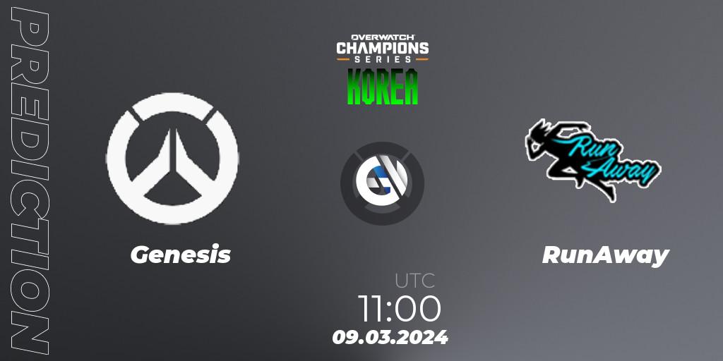 Genesis vs RunAway: Match Prediction. 09.03.24, Overwatch, Overwatch Champions Series 2024 - Stage 1 Korea