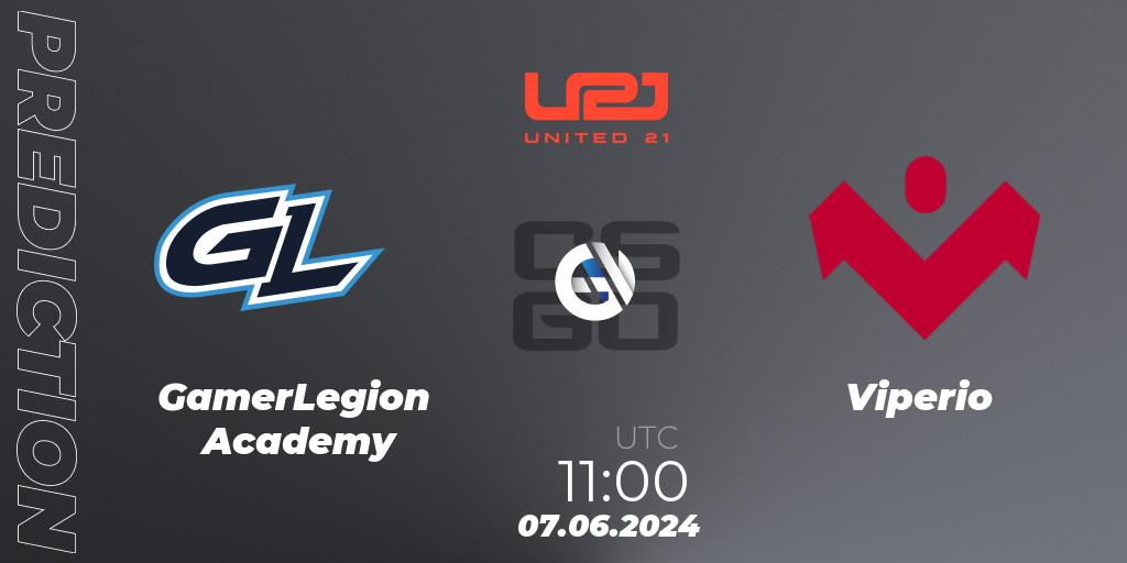 GamerLegion Academy vs Viperio: Match Prediction. 07.06.2024 at 11:00, Counter-Strike (CS2), United21 Season 16