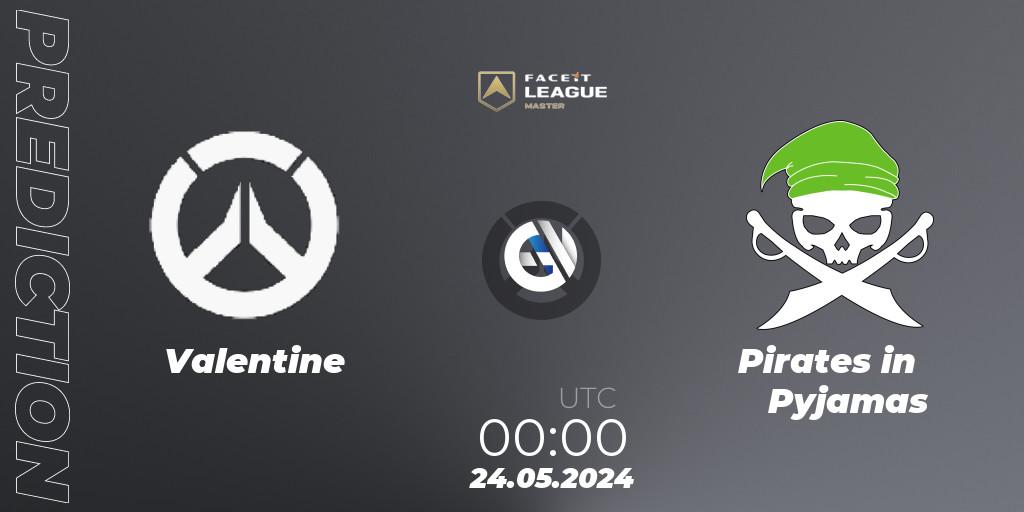 Valentine vs Pirates in Pyjamas: Match Prediction. 24.05.2024 at 00:00, Overwatch, FACEIT League Season 1 - NA Master Road to EWC