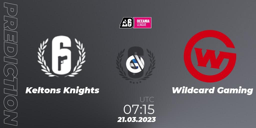 Keltons Knights vs Wildcard Gaming: Match Prediction. 21.03.23, Rainbow Six, Oceania League 2023 - Stage 1