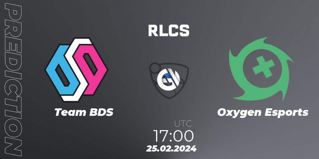 Team BDS vs Oxygen Esports: Match Prediction. 25.02.2024 at 17:00, Rocket League, RLCS 2024 - Major 1: Europe Open Qualifier 2