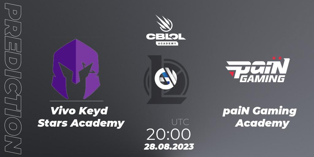 Vivo Keyd Stars Academy vs paiN Gaming Academy: Match Prediction. 28.08.2023 at 20:00, LoL, CBLOL Academy Split 2 2023 - Playoffs