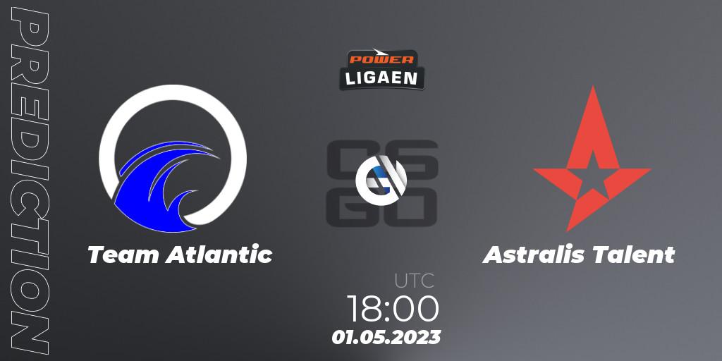 Team Atlantic vs Astralis Talent: Match Prediction. 09.05.2023 at 18:00, Counter-Strike (CS2), Dust2.dk Ligaen Season 23