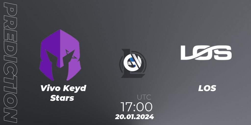 Vivo Keyd Stars vs LOS: Match Prediction. 20.01.2024 at 17:00, LoL, CBLOL Split 1 2024 - Group Stage