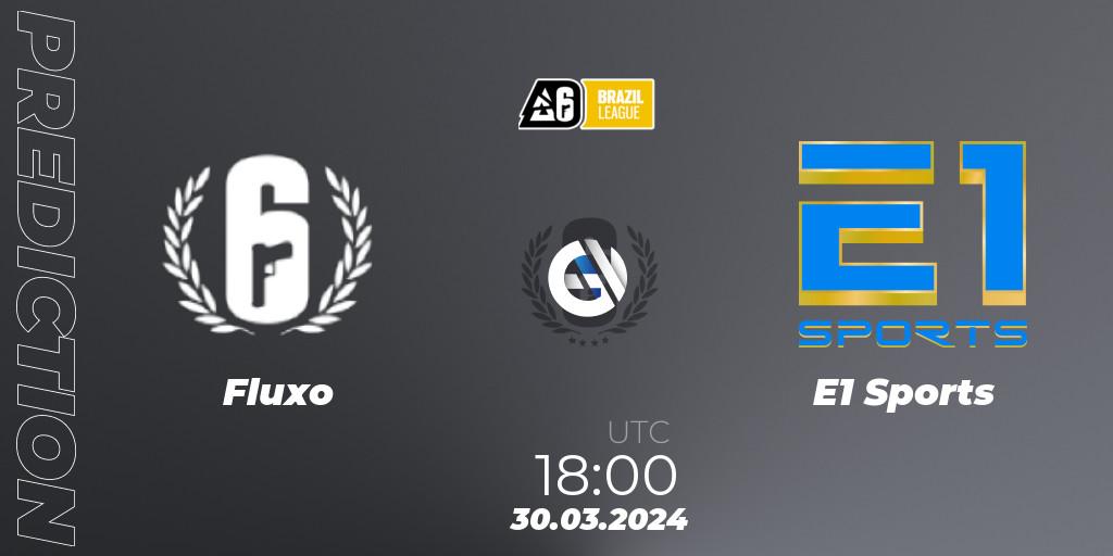 Fluxo vs E1 Sports: Match Prediction. 30.03.2024 at 18:00, Rainbow Six, Brazil League 2024 - Stage 1