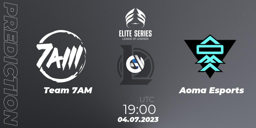 Team 7AM vs Aoma Esports: Match Prediction. 04.07.2023 at 19:00, LoL, Elite Series Summer 2023