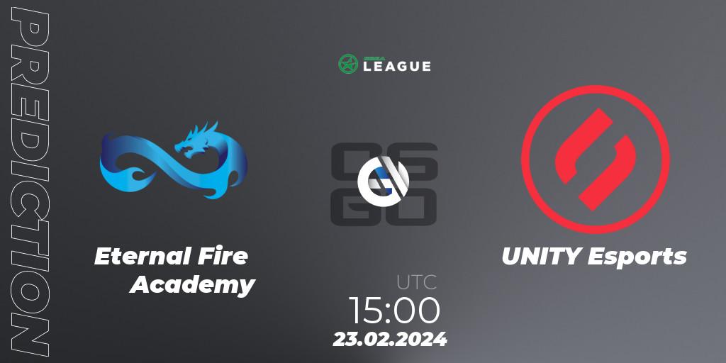 Eternal Fire Academy vs UNITY Esports: Match Prediction. 23.02.2024 at 15:00, Counter-Strike (CS2), ESEA Season 48: Advanced Division - Europe