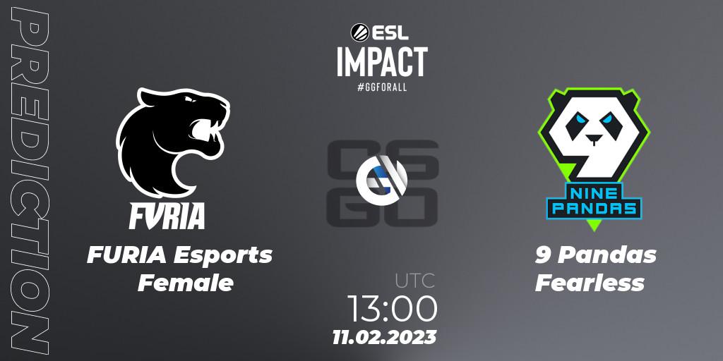 FURIA Esports Female vs 9 Pandas Fearless: Match Prediction. 11.02.2023 at 11:40, Counter-Strike (CS2), ESL Impact Katowice 2023