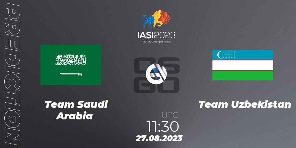 Team Saudi Arabia vs Team Uzbekistan: Match Prediction. 27.08.23, CS2 (CS:GO), IESF World Esports Championship 2023
