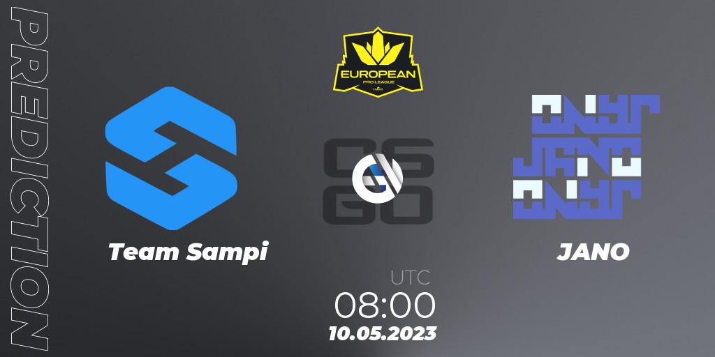 Team Sampi vs JANO: Match Prediction. 10.05.2023 at 08:00, Counter-Strike (CS2), European Pro League Season 8: Division 2