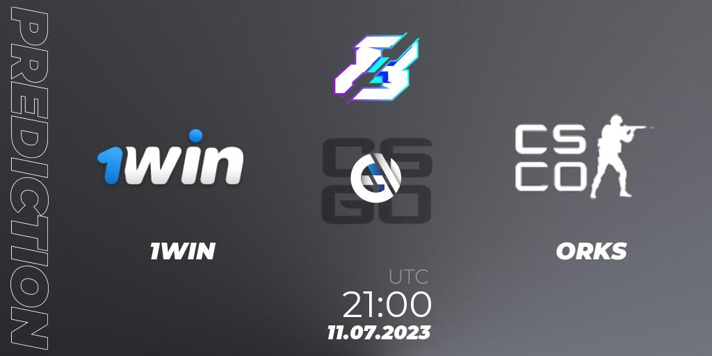 1WIN vs ORKS: Match Prediction. 11.07.2023 at 21:00, Counter-Strike (CS2), Gamers8 2023 Europe Open Qualifier 2