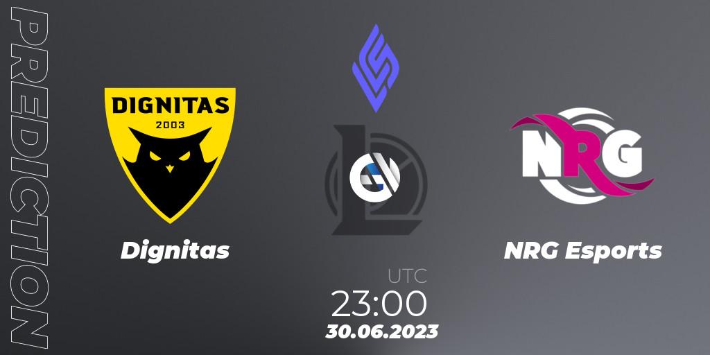 Dignitas vs NRG Esports: Match Prediction. 30.06.2023 at 23:00, LoL, LCS Summer 2023 - Group Stage