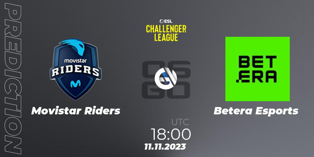 Movistar Riders vs Betera Esports: Match Prediction. 11.11.23, CS2 (CS:GO), ESL Challenger League Season 46: Europe