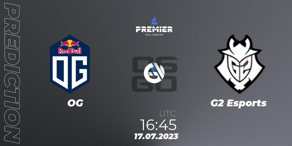 OG vs G2 Esports: Match Prediction. 17.07.23, CS2 (CS:GO), BLAST Premier Fall Groups 2023
