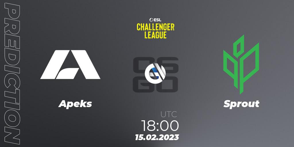 Apeks vs Sprout: Match Prediction. 04.03.2023 at 15:00, Counter-Strike (CS2), ESL Challenger League Season 44: Europe