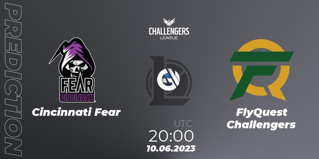 Cincinnati Fear vs FlyQuest Challengers: Match Prediction. 10.06.2023 at 20:00, LoL, North American Challengers League 2023 Summer - Group Stage