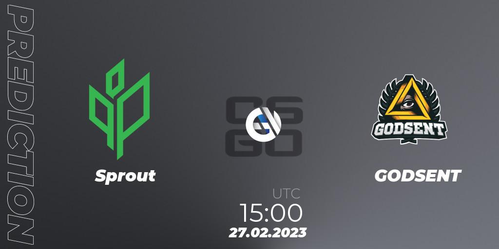 Sprout vs GODSENT: Match Prediction. 27.02.2023 at 15:25, Counter-Strike (CS2), BetBoom Playlist. Urbanistic