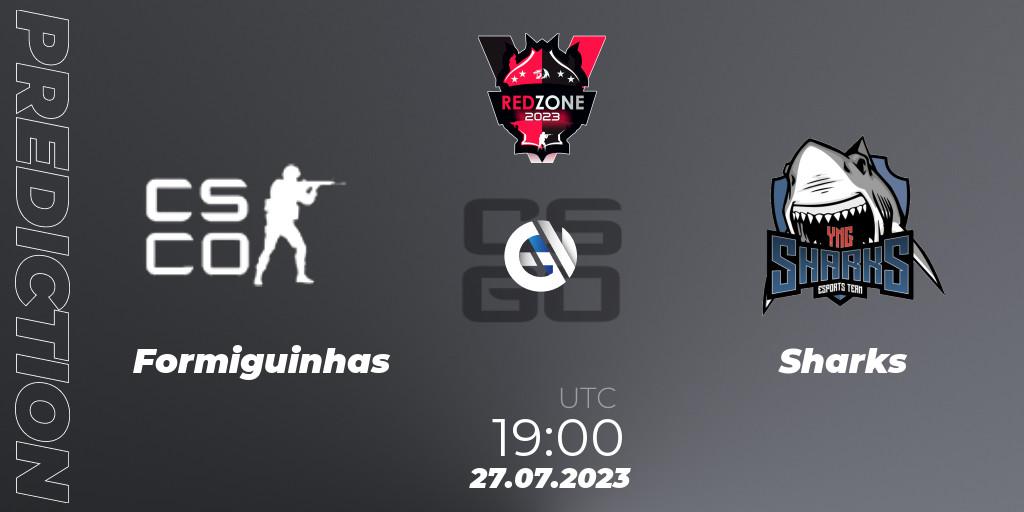 Formiguinhas vs Sharks: Match Prediction. 27.07.2023 at 19:00, Counter-Strike (CS2), RedZone PRO League Season 5