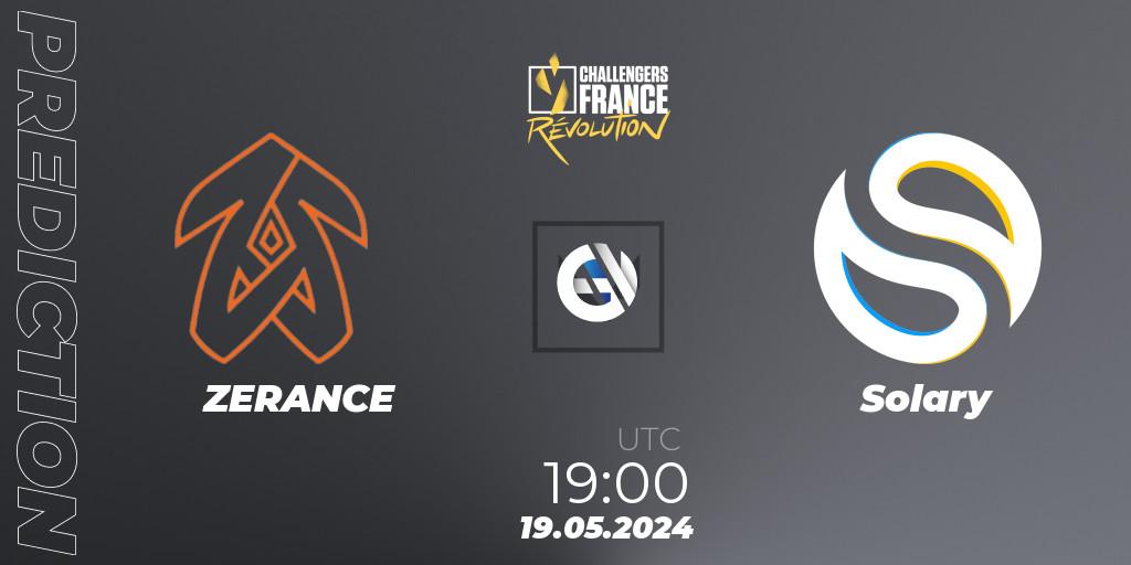 ZERANCE vs Solary: Match Prediction. 19.05.2024 at 19:00, VALORANT, VALORANT Challengers 2024 France: Revolution Split 2