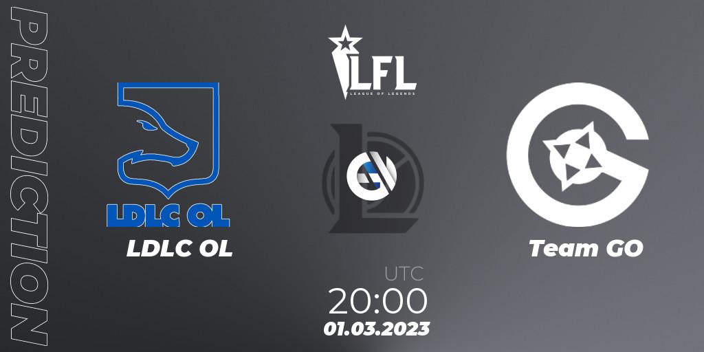 LDLC OL vs Team GO: Match Prediction. 01.03.2023 at 20:00, LoL, LFL Spring 2023 - Group Stage