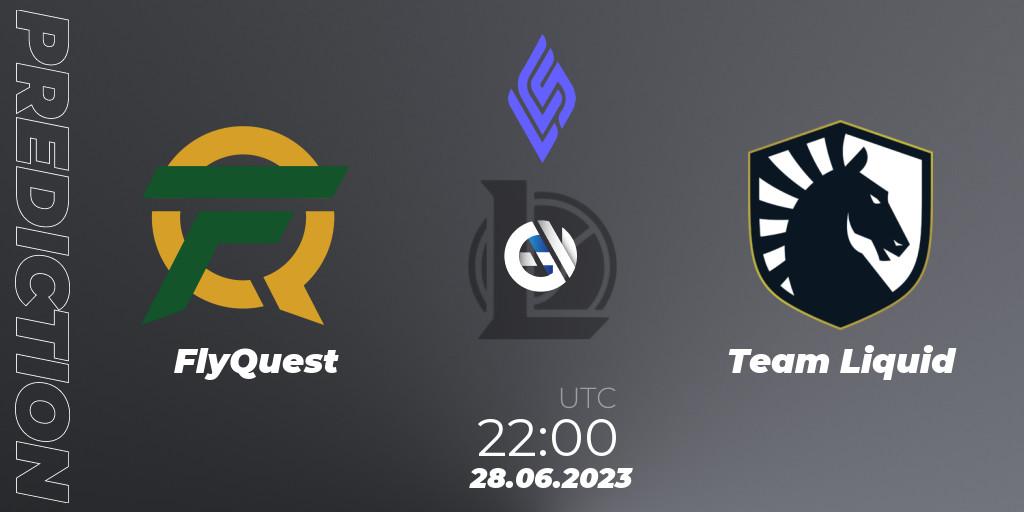FlyQuest vs Team Liquid: Match Prediction. 28.06.2023 at 22:00, LoL, LCS Summer 2023 - Group Stage