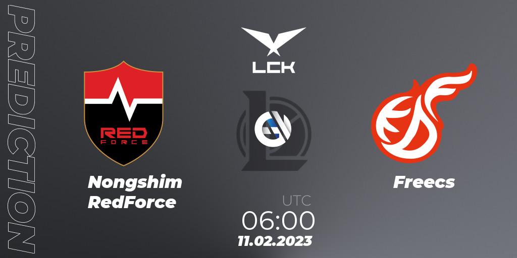 Nongshim RedForce vs Freecs: Match Prediction. 11.02.2023 at 06:00, LoL, LCK Spring 2023 - Group Stage