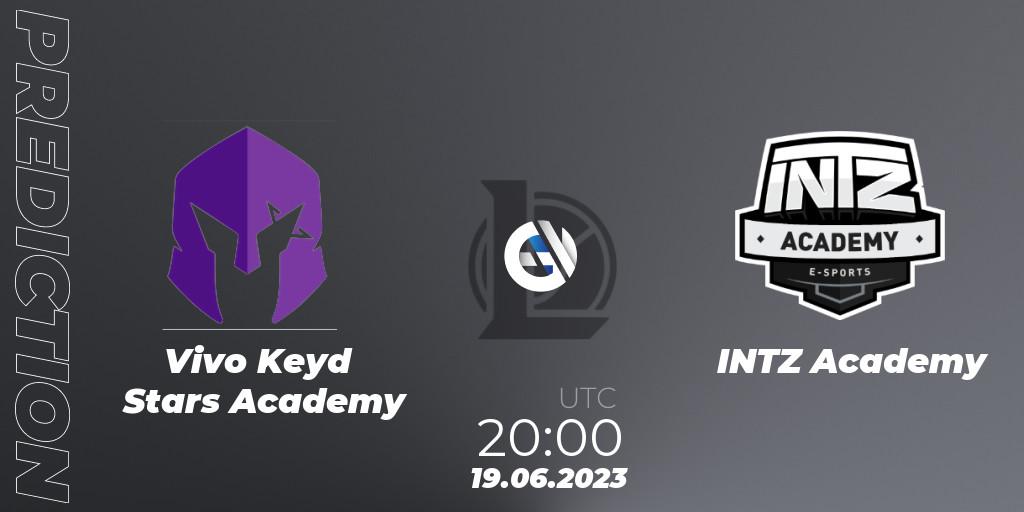 Vivo Keyd Stars Academy vs INTZ Academy: Match Prediction. 19.06.2023 at 20:00, LoL, CBLOL Academy Split 2 2023 - Group Stage