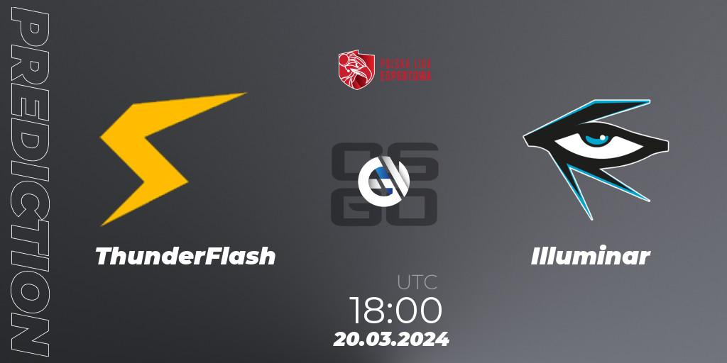 ThunderFlash vs Illuminar: Match Prediction. 20.03.2024 at 18:00, Counter-Strike (CS2), Polska Liga Esportowa 2024: Split #1