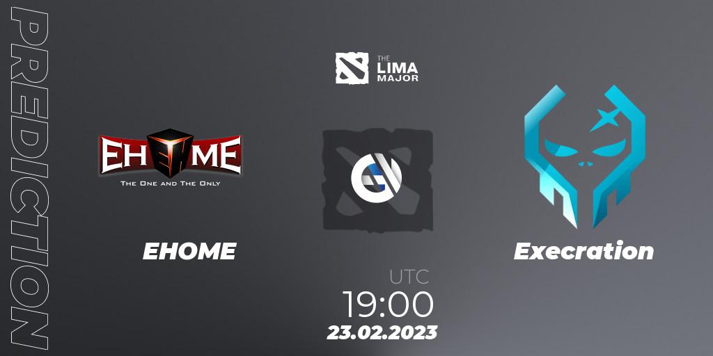 EHOME vs Execration: Match Prediction. 23.02.2023 at 20:06, Dota 2, The Lima Major 2023