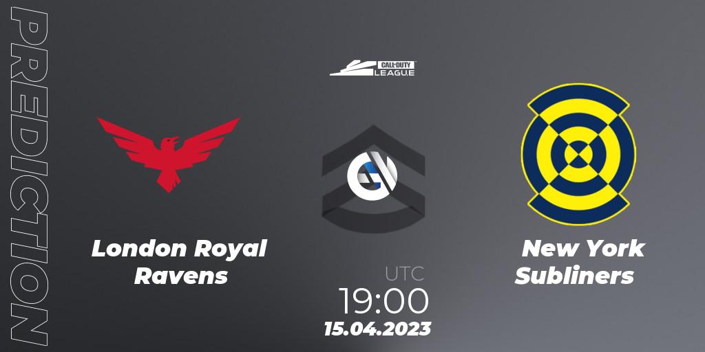 London Royal Ravens vs New York Subliners: Match Prediction. 15.04.2023 at 19:00, Call of Duty, Call of Duty League 2023: Stage 4 Major Qualifiers