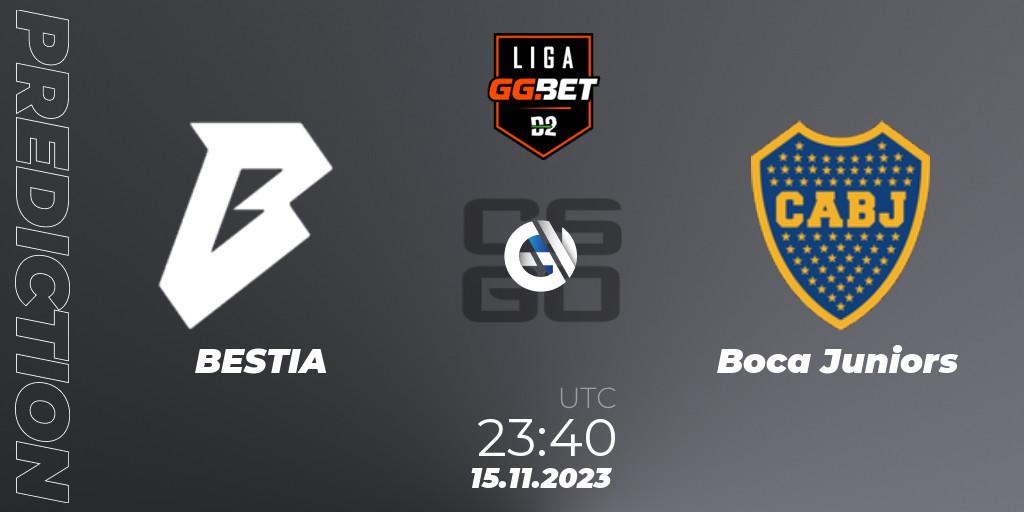 BESTIA vs Boca Juniors: Match Prediction. 15.11.2023 at 23:40, Counter-Strike (CS2), Dust2 Brasil Liga Season 2