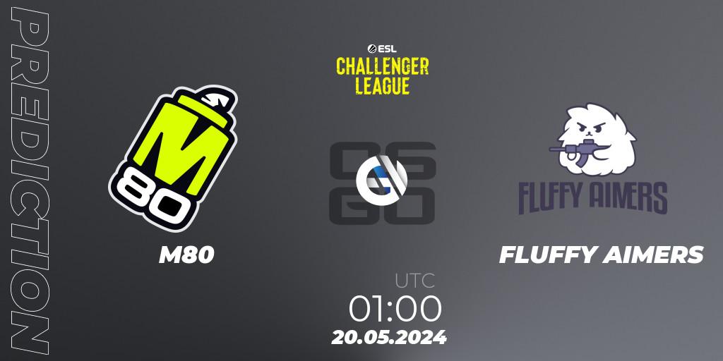 M80 vs FLUFFY AIMERS: Match Prediction. 20.05.2024 at 01:00, Counter-Strike (CS2), ESL Challenger League Season 47: North America