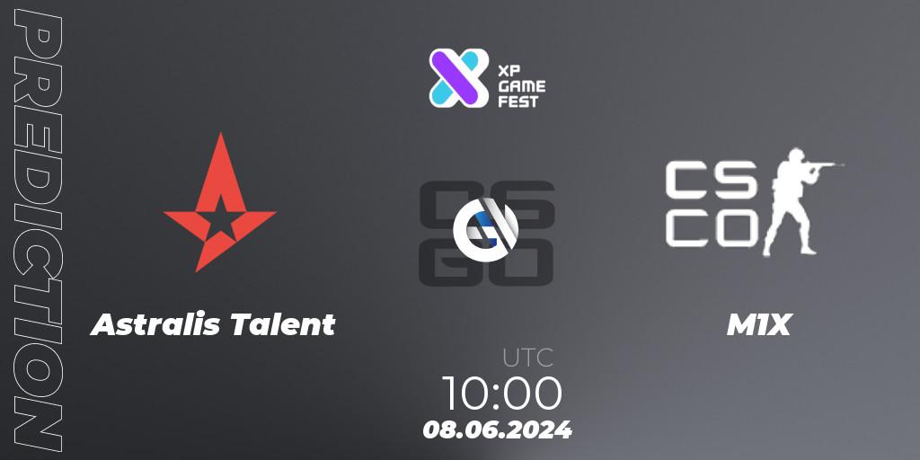 Astralis Talent vs M1X: Match Prediction. 08.06.2024 at 09:15, Counter-Strike (CS2), XP Game Fest 2024