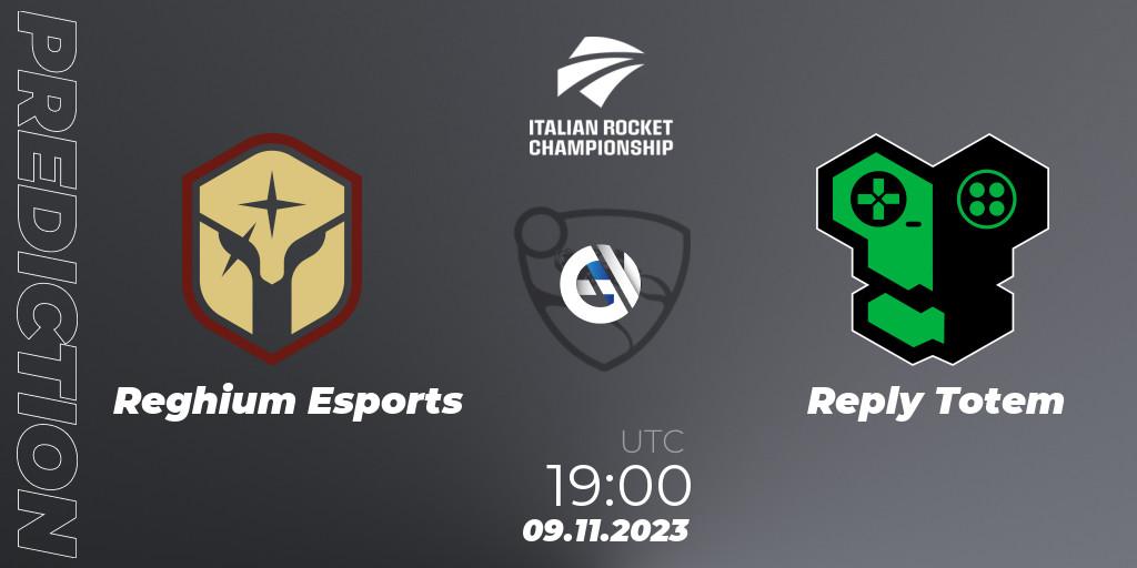 Reghium Esports vs Reply Totem: Match Prediction. 09.11.2023 at 19:00, Rocket League, Italian Rocket Championship Season 11Serie A Relegation