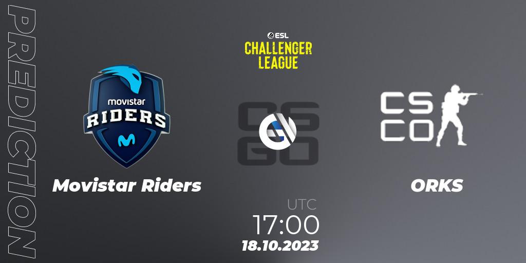 Movistar Riders vs ORKS: Match Prediction. 18.10.2023 at 17:00, Counter-Strike (CS2), ESL Challenger League Season 46: Europe