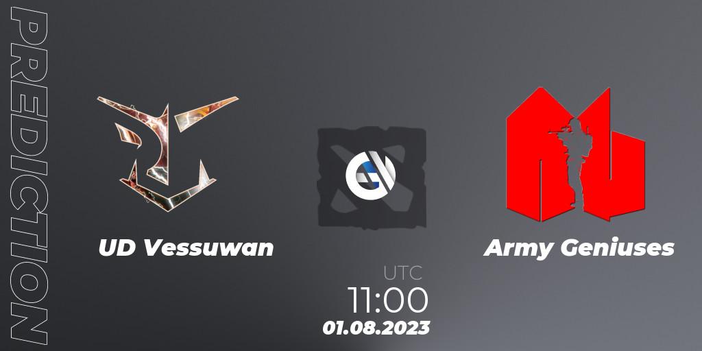 UD Vessuwan vs Army Geniuses: Match Prediction. 01.08.23, Dota 2, 1XPLORE Asia #2