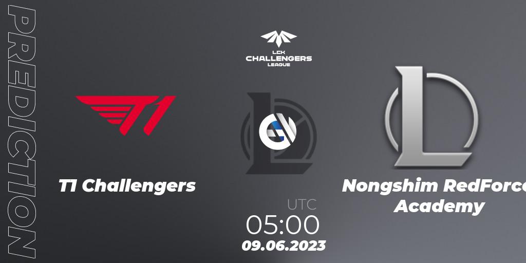 T1 Challengers vs Nongshim RedForce Academy: Match Prediction. 09.06.2023 at 05:00, LoL, LCK Challengers League 2023 Summer - Group Stage