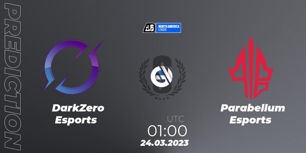 DarkZero Esports vs Parabellum Esports: Match Prediction. 24.03.2023 at 01:00, Rainbow Six, North America League 2023 - Stage 1