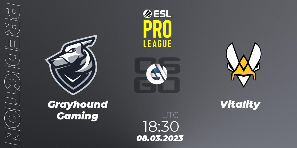 Grayhound Gaming vs Vitality: Match Prediction. 08.03.23, CS2 (CS:GO), ESL Pro League Season 17