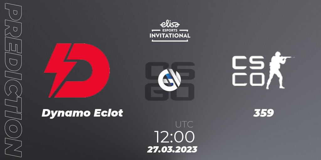Dynamo Eclot vs 359: Match Prediction. 27.03.23, CS2 (CS:GO), Elisa Invitational Spring 2023 Contenders